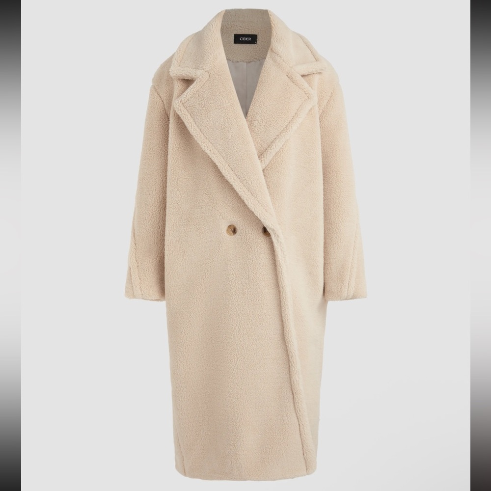 Cider Beige Teddy Coat - Picture 2 of 4